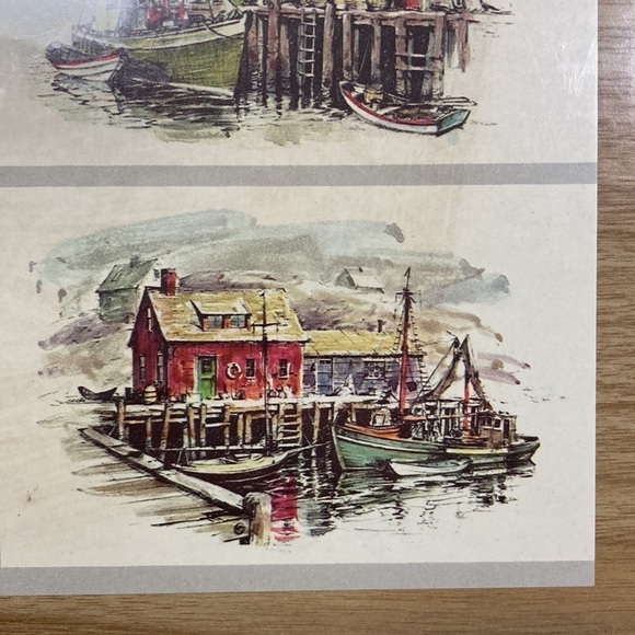 NWT vintage nautical boats paintables by red farm studio six different scenes - Picture 10 of 10